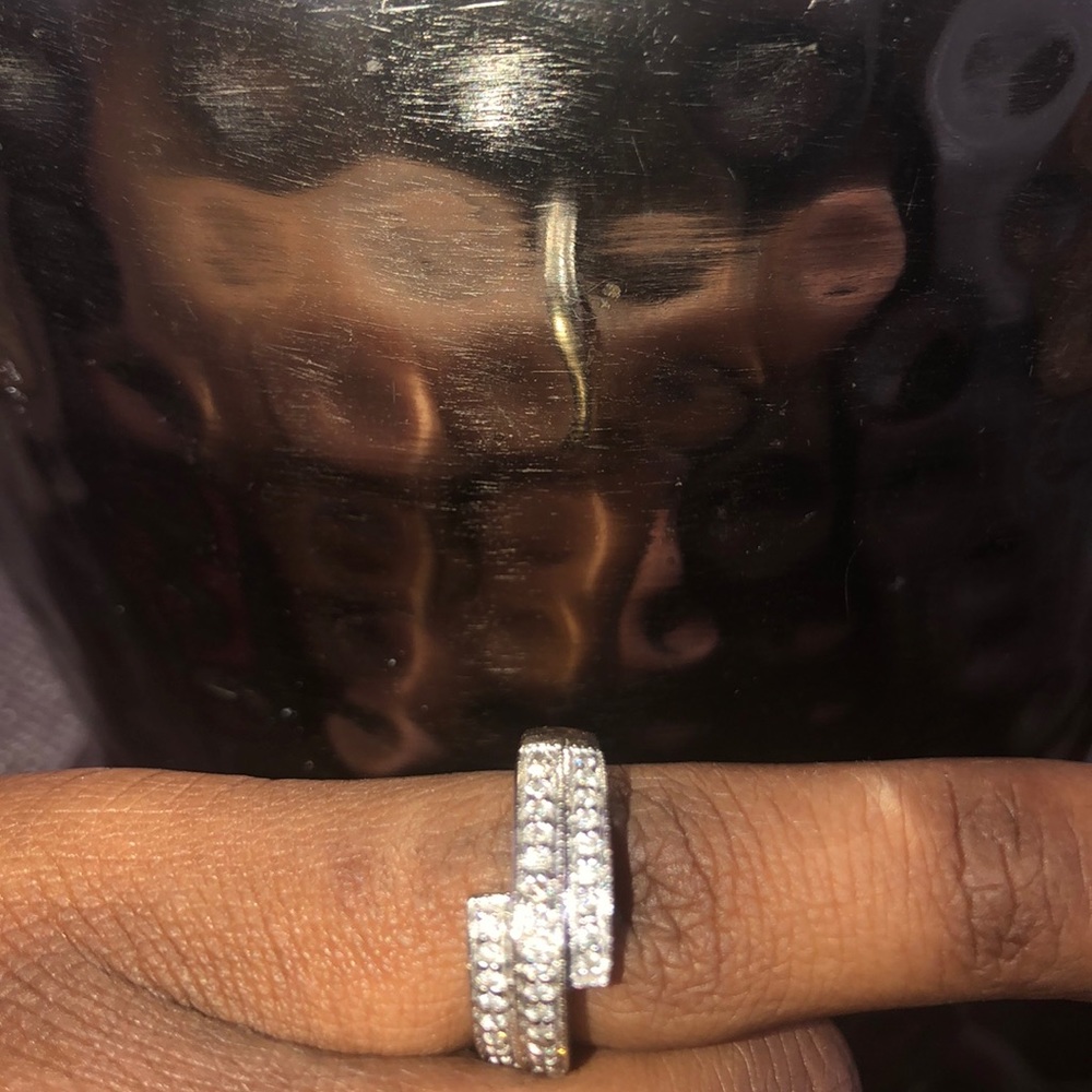 14k white gold diamond ring